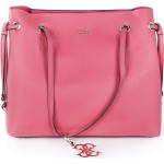 Dámske Veľké kabelky Guess ružovej farby z polyuretánu na zips Vegan 
