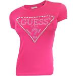 Dámske Tričká s potlačou Guess ružovej farby z bavlny vo veľkosti XS 