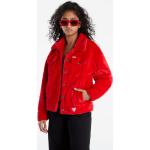 GUESS Faux Fur Jacket červená S