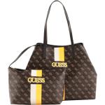 Luxusné kabelky Guess hnedej farby z polyvinylchloridu 