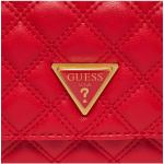 Dámske Kožené kabelky Guess červenej farby z koženky v zľave 