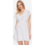 Dámske Denné šaty Guess bielej farby z bavlny v zľave 