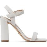 Dámske Kožené sandále Guess bielej farby z koženky vo veľkosti 35 v zľave na leto 