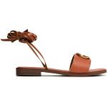 Dámske Kožené sandále Guess hnedej farby vo veľkosti 35 v zľave na leto 