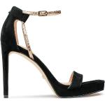 Dámske Kožené sandále Guess čiernej farby vo veľkosti 40 v zľave na leto 