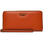 Dámske Luxusné peňaženky Guess oranžovej farby z koženky v zľave 