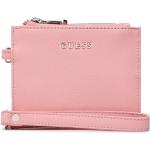 Dámske Kožené peňaženky Guess ružovej farby z koženky v zľave 