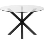 Jedálenské stoly Kave Home čiernej farby okrúhle 