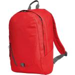 Pánske Školské batohy Halfar červenej farby v modernom štýle z polyesteru na zips polstrovaný chrbát objem 12 l 