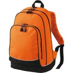 Pánske Školské batohy Halfar oranžovej farby z polyesteru na zips 