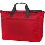Cestovné tašky Halfar červenej farby v modernom štýle z polyesteru na zips udržateľná móda 