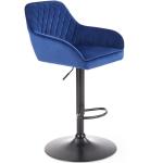 Barové stoličky halmar oceľovo šedej farby v modernom štýle z kovu s nastaviteľnou výškou 