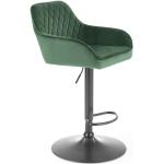 Barové stoličky halmar oceľovo šedej farby v modernom štýle zo zamatu s nastaviteľnou výškou 