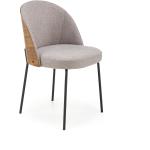 Jedálenské stoličky halmar oceľovo šedej farby v modernom štýle z orechového dreva 