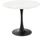 Jedálenské stoly halmar bielej farby z mramoru 