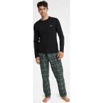 Pánske Pyžamové nohavice Henderson Baracco čiernej farby z bavlny 