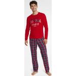 Pánske Pyžamá Henderson Baracco červenej farby z bavlny vo veľkosti XXL na Vianoce 