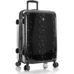 Dámske Veľké cestovné kufre heys čiernej farby s leopardím vzorom z plastu rotačné kolesá objem 87 l 