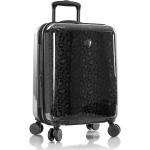 Dámske Malé cestovné kufre heys čiernej farby s leopardím vzorom z plastu rotačné kolesá objem 48 l 