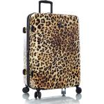 Dámske Veľké cestovné kufre heys hnedej farby s leopardím vzorom z plastu rotačné kolesá objem 133 l 