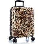 Dámske Malé cestovné kufre heys hnedej farby s leopardím vzorom z plastu rotačné kolesá objem 48 l 