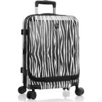 Dámske Malé cestovné kufre heys bielej farby so zebrovým vzorom z plastu 