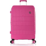 Dámske Veľké cestovné kufre heys ružovej farby z plastu rotačné kolesá objem 128 l 