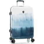 Dámske Veľké cestovné kufre heys modrej farby s batikovaným vzorom z plastu rotačné kolesá objem 87 l 