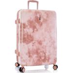 Dámske Veľké cestovné kufre heys ružovej farby s batikovaným vzorom z plastu rotačné kolesá 