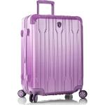 Dámske Veľké cestovné kufre heys fialovej farby v elegantnom štýle z plastu rotačné kolesá objem 92 l s motívom Lavender 
