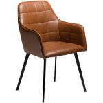 Jedálenské stoličky DAN-FORM Denmark hnedej farby vo vintage štýle z kovu 