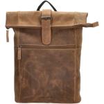 Hnedý kožený ruksak na notebook „Ellegance“