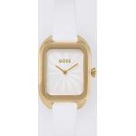 Dámske Náramkové hodinky HUGO BOSS BOSS bielej farby s koža remienkom  materiál púzdra Oceľ 