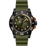 Pánske Náramkové hodinky Emporio Armani zelenej farby z plastu s oceľ remienkom  materiál púzdra Oceľ s minerálnym sklíčkom 