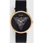 Pánske Náramkové hodinky Guess čiernej farby z plastu s oceľ remienkom  materiál púzdra Oceľ 
