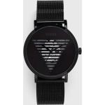 Pánske Náramkové hodinky Guess čiernej farby s oceľ remienkom  materiál púzdra Oceľ s minerálnym sklíčkom 