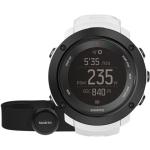 Inteligentné hodinky Suunto HR bielej farby v športovom štýle Sledovanie polohy vhodné na turistiku s meracou funkciou výškomer kompatibilné s iOS s vodeodolnosťou 10 Bar 