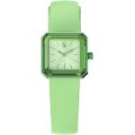 Dámske Náramkové hodinky Swarovski zelenej farby z plastu s silikón remienkom  materiál púzdra Silikón 
