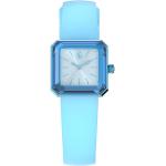 Dámske Náramkové hodinky Swarovski modrej farby z plastu s minerálnym sklíčkom 