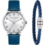 Pánske Náramkové hodinky Ted Baker tmavo modrej farby s koža remienkom  materiál púzdra Oceľ s minerálnym sklíčkom 