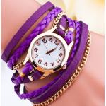 Dámske Náramkové hodinky oem fialovej farby v modernom štýle  materiál púzdra Kov 