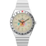 Dámske Náramkové hodinky Timex striebornej farby v zľave s oceľ remienkom  materiál púzdra Oceľ s minerálnym sklíčkom 