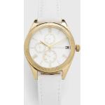 Dámske Náramkové hodinky Tommy Hilfiger bielej farby s koža remienkom  materiál púzdra Oceľ s minerálnym sklíčkom 