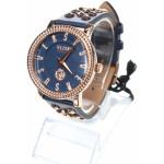Náramkové hodinky VERSACE modrej farby s koža remienkom s analógovým displejom s vodeodolnosťou 5 Bar 