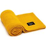 Detské deky žltej farby v minimalistickom štýle s jednofarebným vzorom z bavlny technológia Oeko-tex 100x80 ekologicky udržateľné 