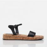 Dámske Nízke sandále čiernej farby vo veľkosti 36 v zľave na leto 