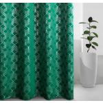 Závesy zelenej farby s geometrickým vzorom z polyesteru zatemňovacie 8 ks balenie 