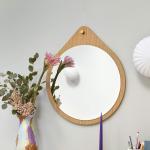 Zrkadlá na stenu hübsch v modernom štýle z dubového dreva v zľave ekologicky udržateľné 
