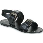 Dámske Kožené sandále IKKS čiernej farby vo veľkosti 40 na leto 