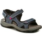 Dámske Kožené sandále imac modrej farby vo veľkosti 37 na štandardné nohy na suchý zips na leto 